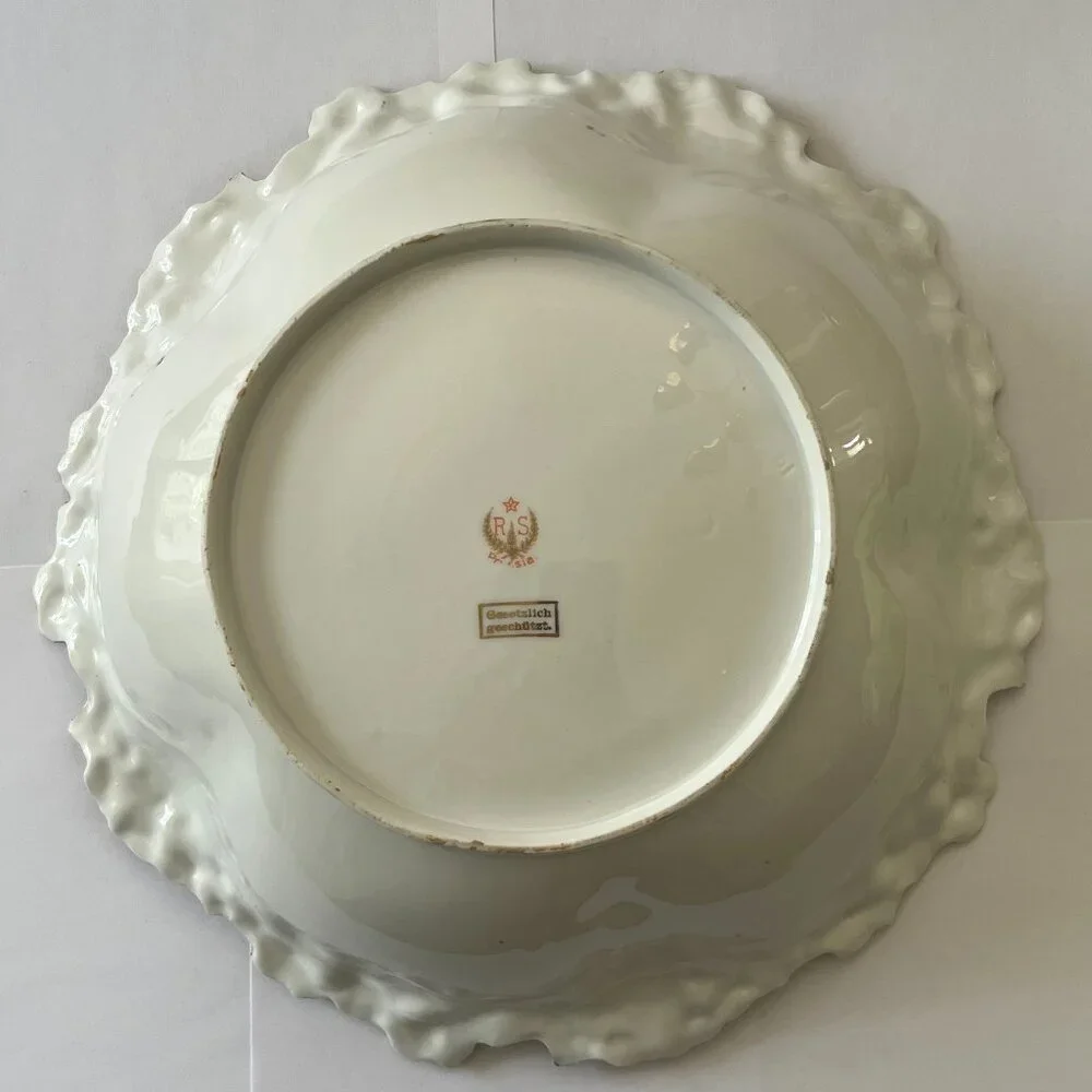 Rare antique R.S. Prussian porcelain serving bowl - Picture 3 of 10